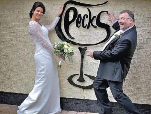 Amy Twist's father, Robin, with his beautiful wife Anne on their wedding day.